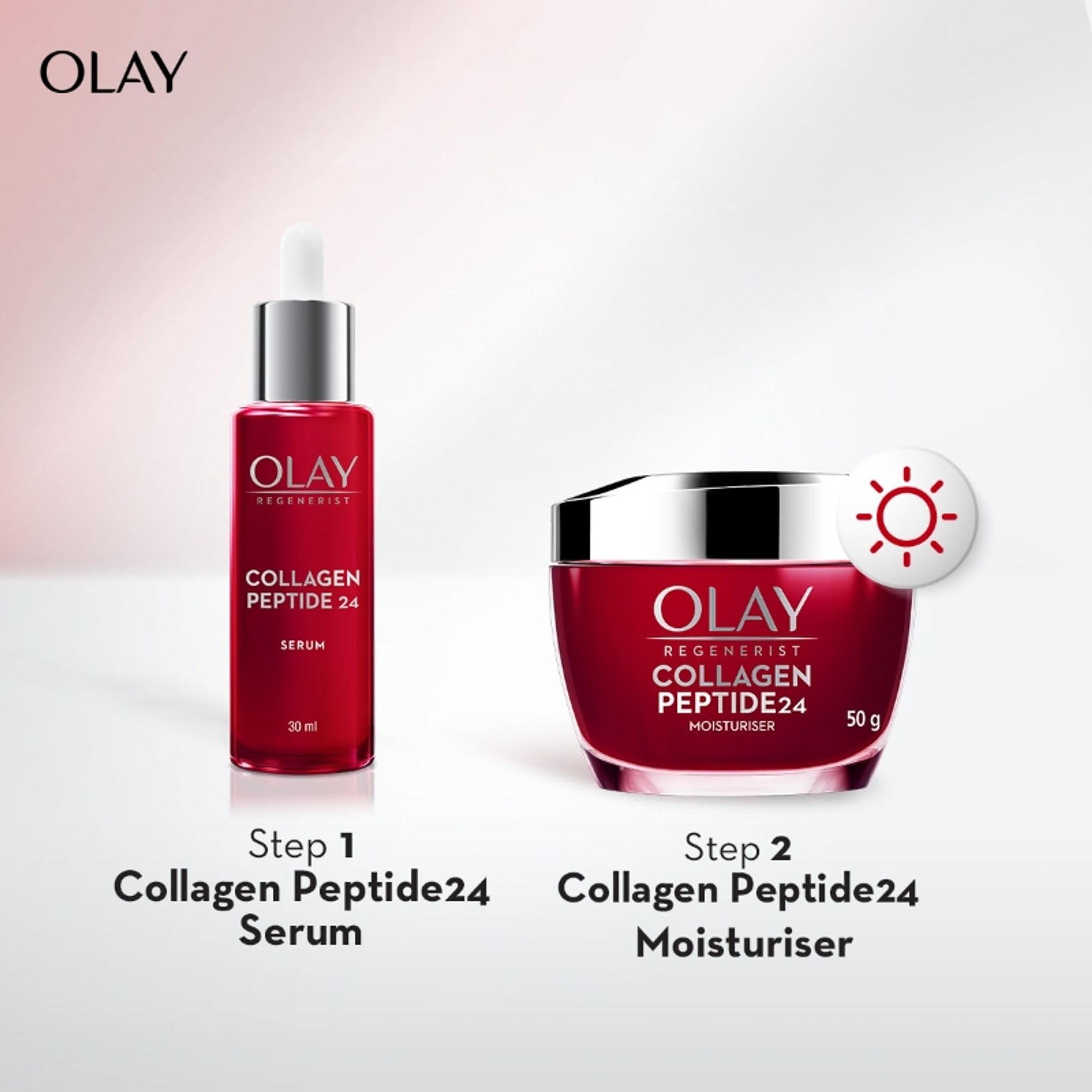 Olay Collagen Peptide Face Serum, Smooth & Plump Skin With Collagen & Niacinamide, Sulphate Free