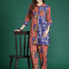 Indyancart IE Floral Printed Pure Cotton Kurta with Trousers