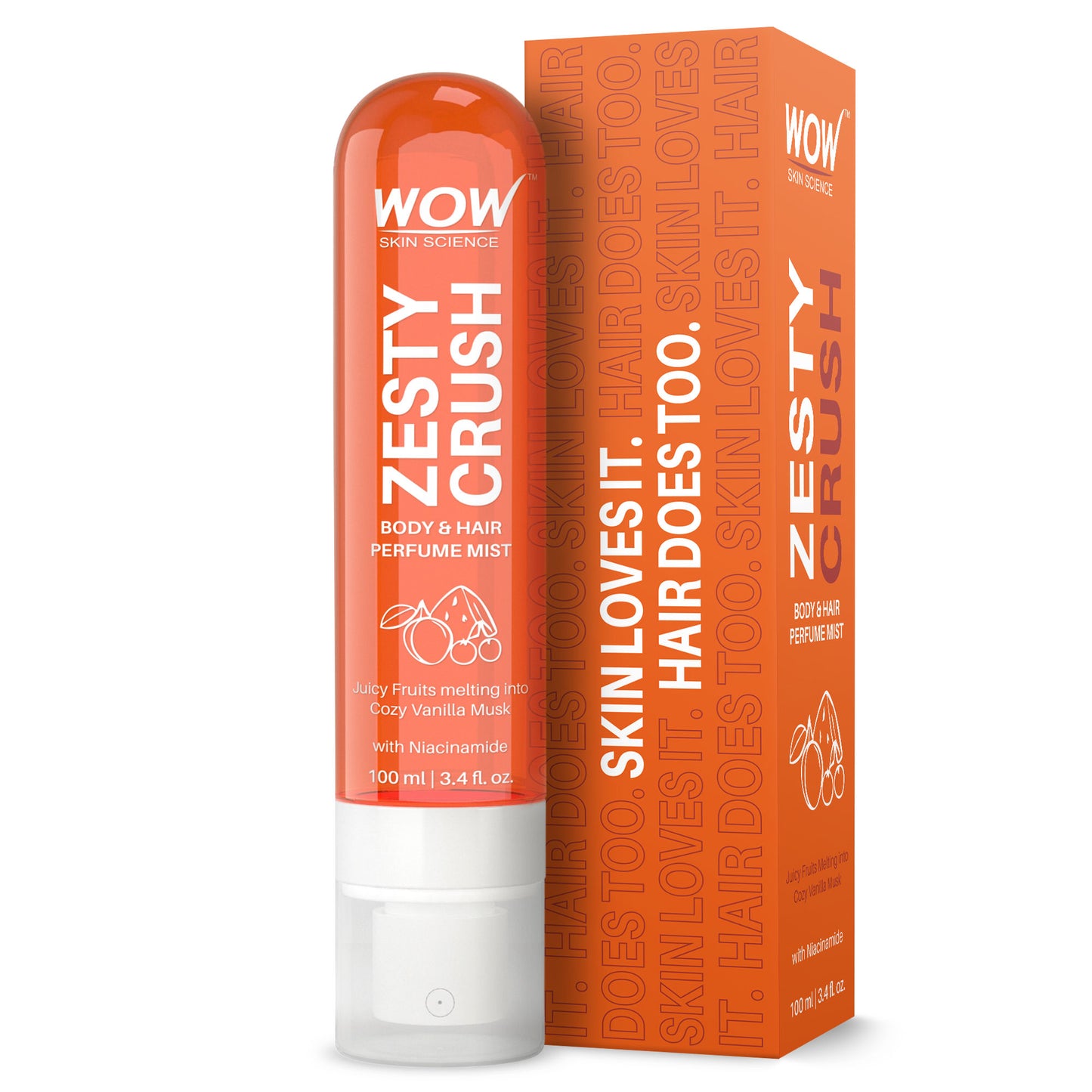 WOW Skin Science Zesty Crush Body & Hair Perfume Mist