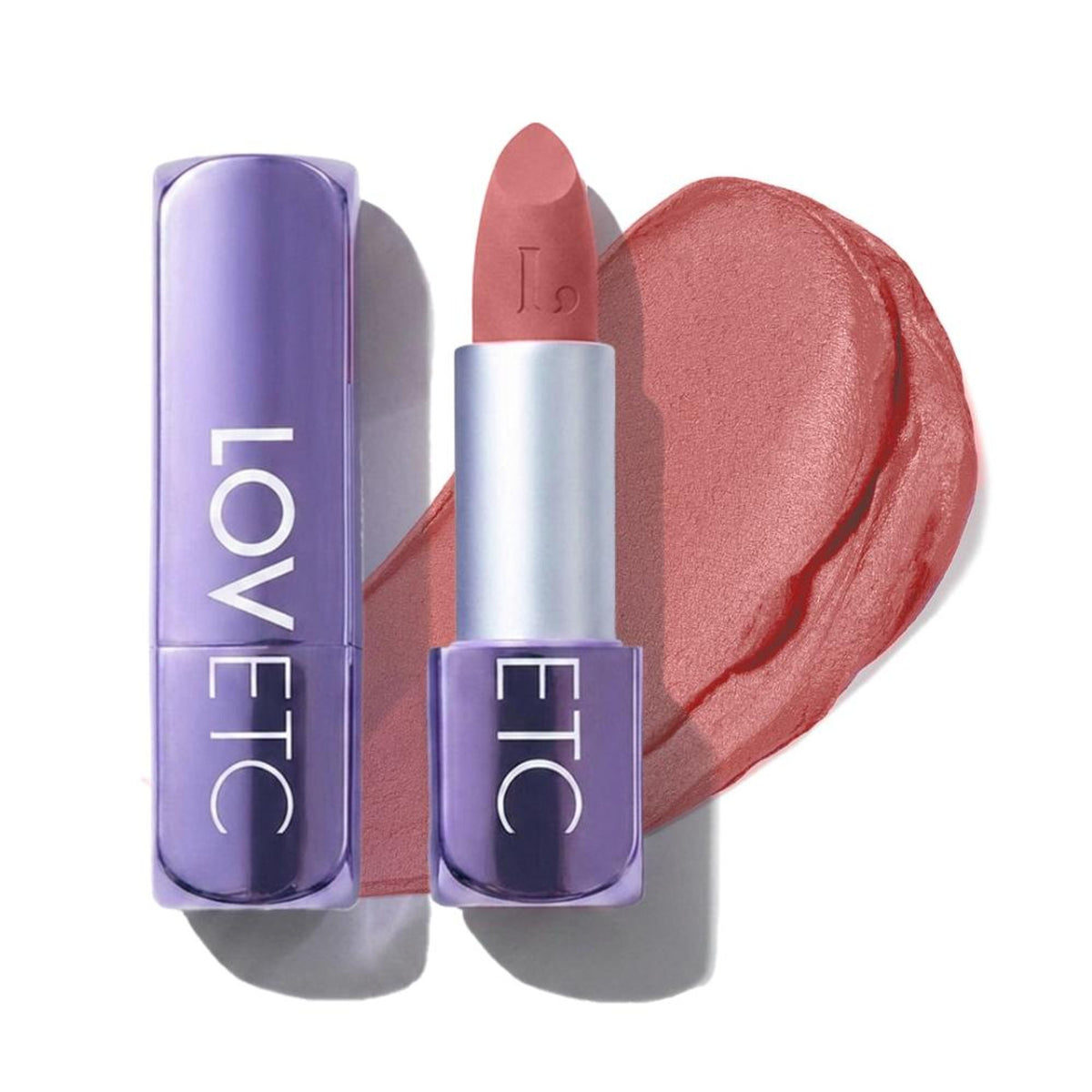 LOVETC Detox Queen matte lipstick in high definition, transfer-proof, non-drying formula, shown in sleek lipstick tube.