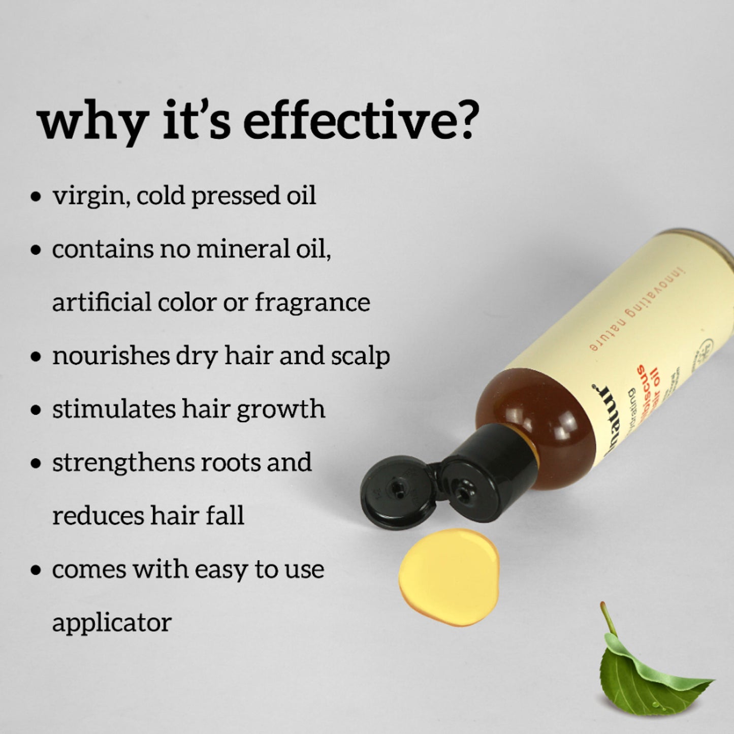 Inatur Hibiscus Hair Oil with Almond, Bhringraj & Amla, for Dry, Damaged Hair Care