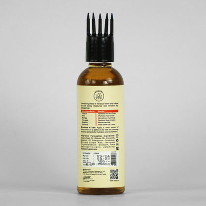 Inatur Hibiscus Hair Oil with Almond, Bhringraj & Amla, for Dry, Damaged Hair Care