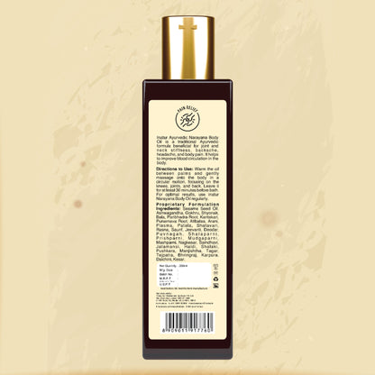 inatur Maha Narayana Ayurvedic Massage Oil with Ashwagandha & Manjistha for Body Pain Relief