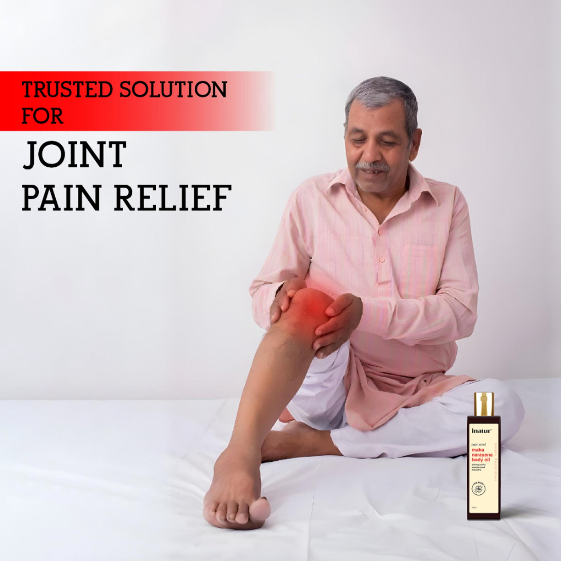 inatur Maha Narayana Ayurvedic Massage Oil with Ashwagandha & Manjistha for Body Pain Relief