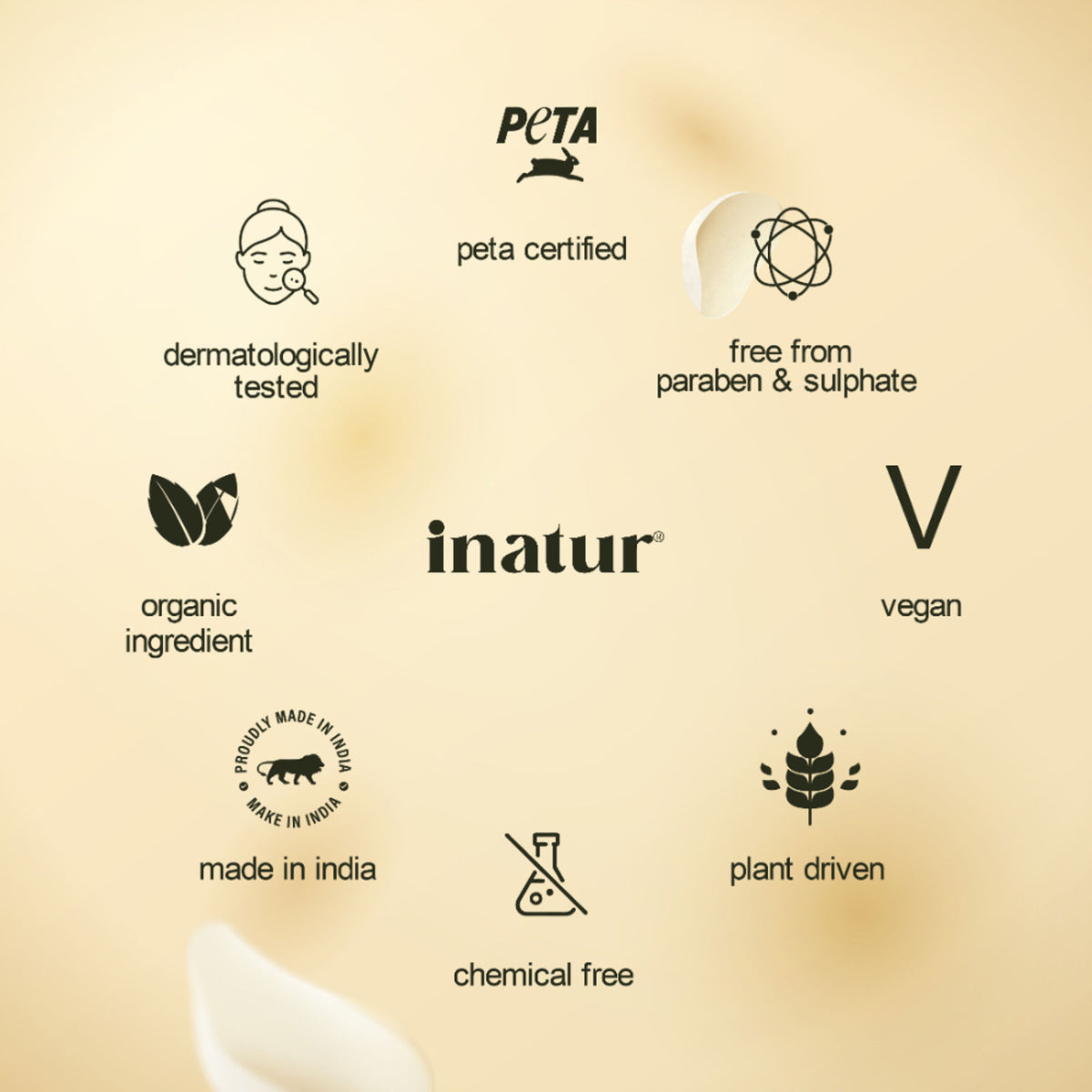 Inatur Kumkumadi Face Oil bottle with dropper, Ayurvedic glow formula for reducing blemishes and fine lines on all skin types.