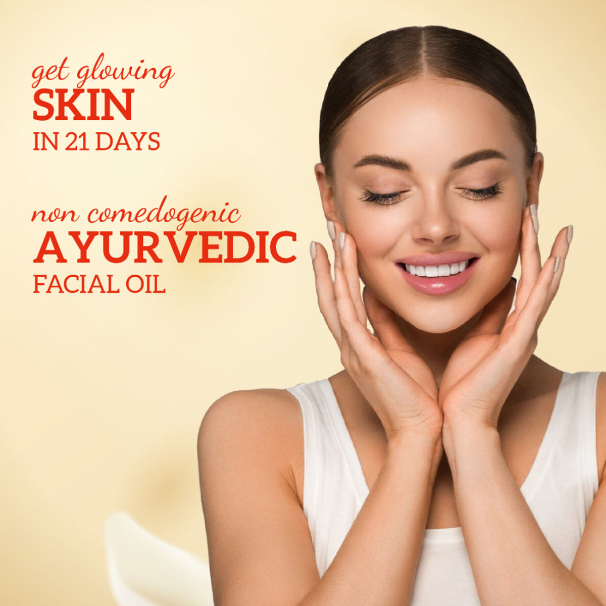 Inatur Kumkumadi Face Oil in a glass bottle, Ayurvedic glow formula for reducing blemishes and fine lines on all skin types.