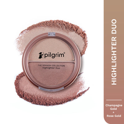 Pilgrim The Spanish Collection Highlighter Duo - Champagne Gold & Rose Gold 01