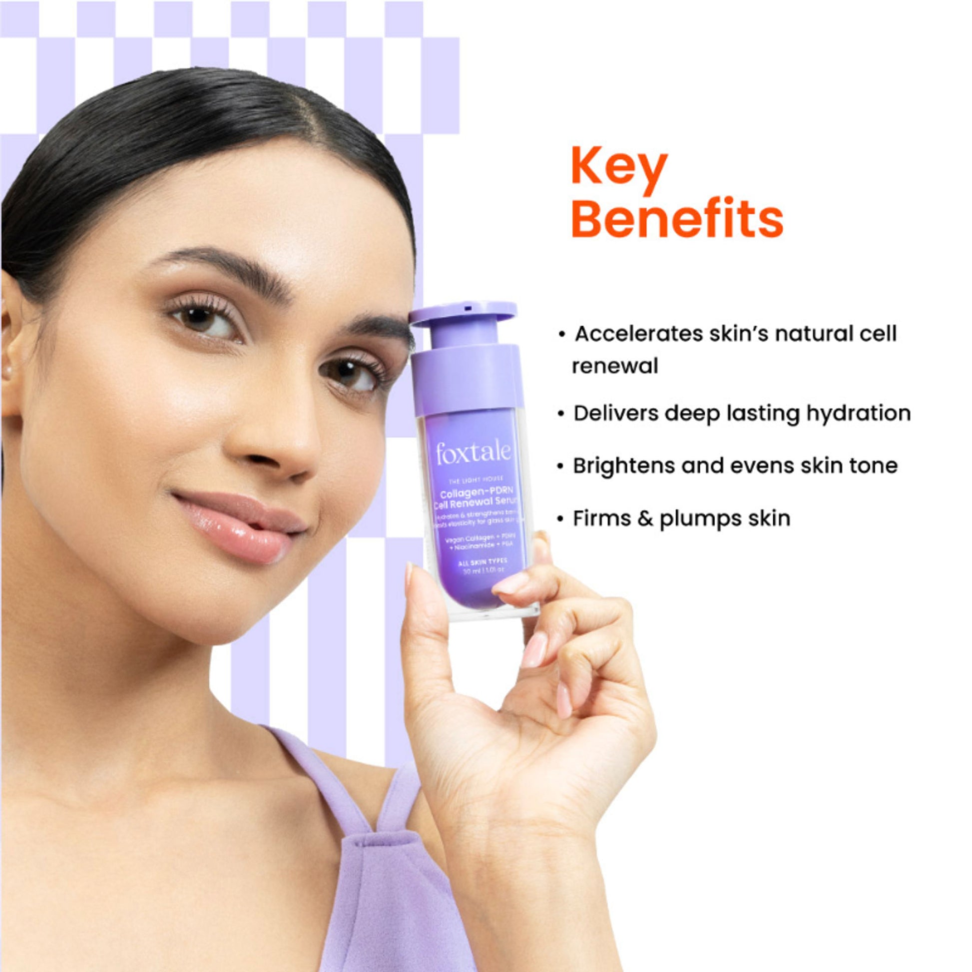 Foxtale Cell Renewal Serum - with Collagen, PDRN, PGA & Niacinamide