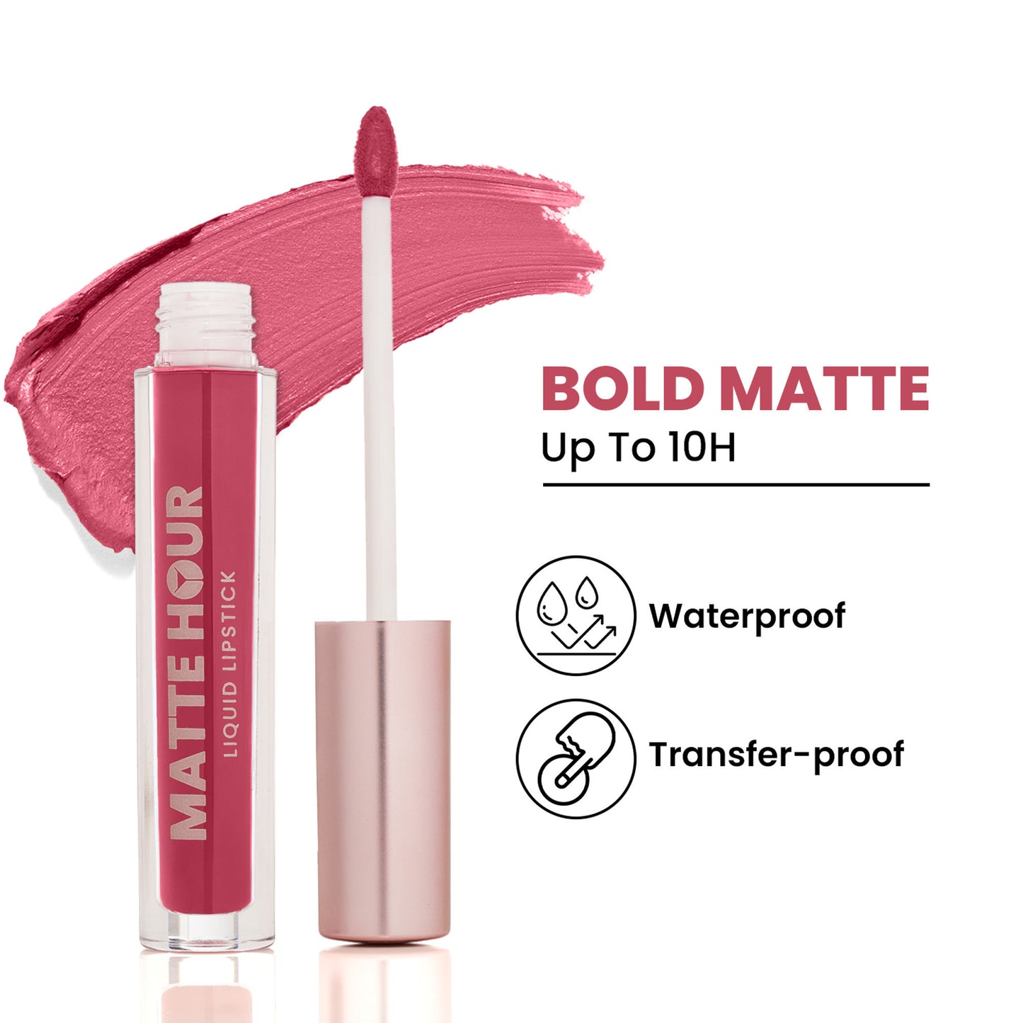Swiss Beauty Matte Hour Waterproof Liquid Lipstick, Up To 10-Hour - 4 Peach Bellini