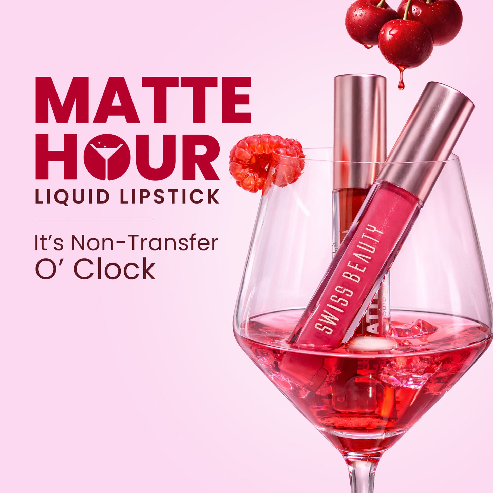 Swiss Beauty Matte Hour Waterproof Liquid Lipstick, Up To 10-Hour - 6 Berry Fizz