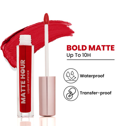 Swiss Beauty Matte Hour Waterproof Liquid Lipstick, Up To 10-Hour - 11 Bloody Mary