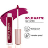 Swiss Beauty Matte Hour Waterproof Liquid Lipstick, Up To 10-Hour - 13 Sangria Splash