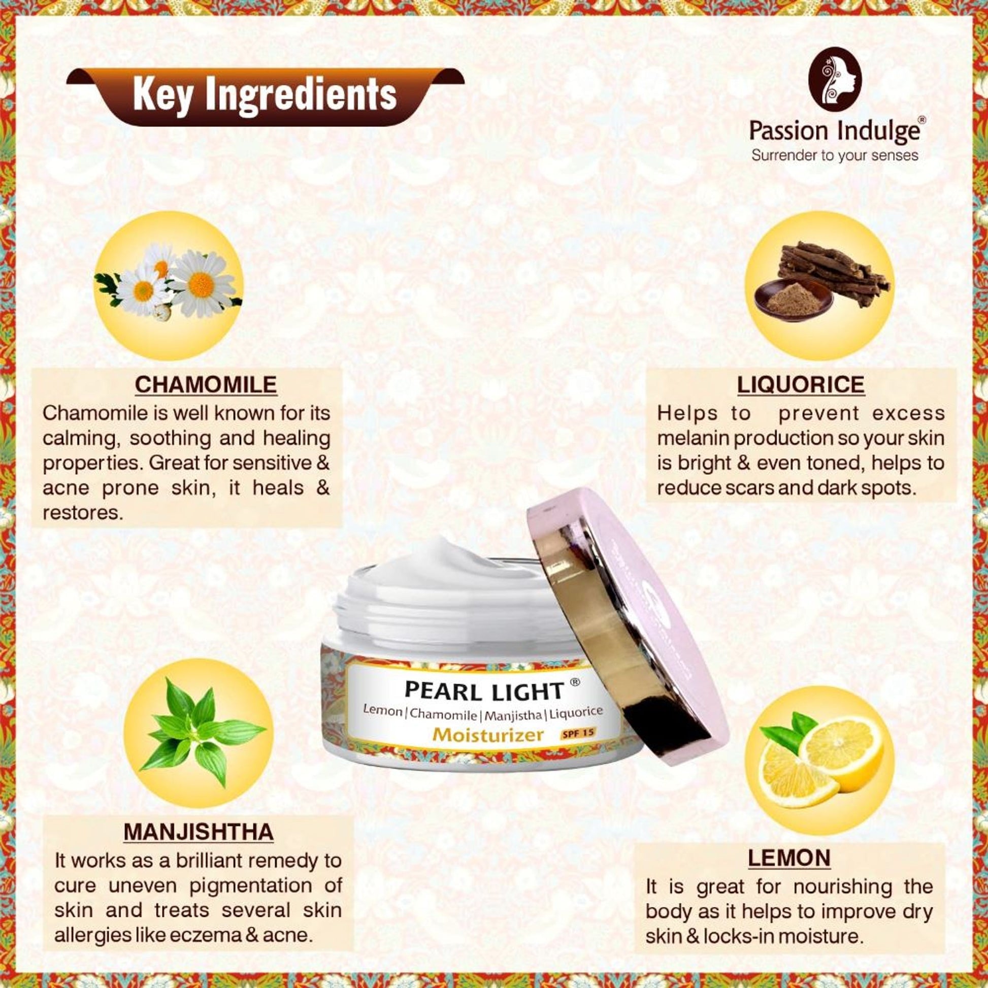 Passion Indulge Pearl Light Moisturizer for CLEAR COMPLEXION & Skin Lightening