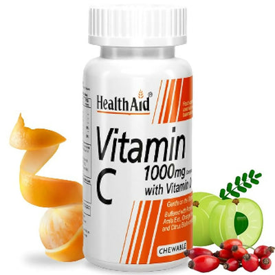 HealthAid Vitamin C 1000 mg Complex with Vitamin D Chewable Tablets