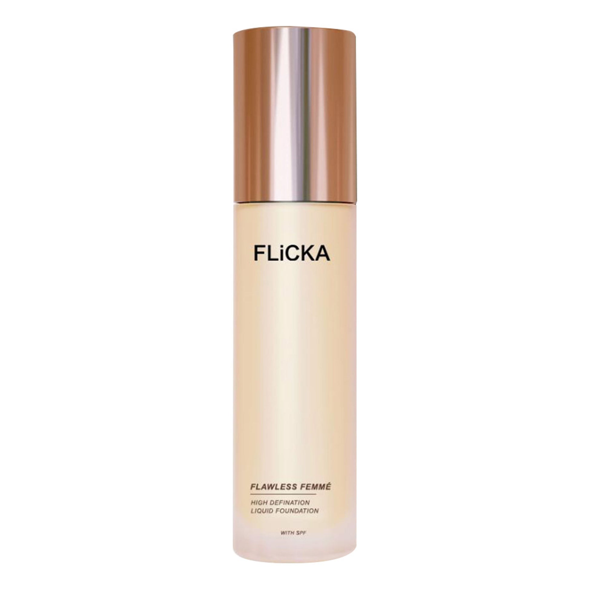 FLiCKA Flawless Femme HD Liquid Foundation Dewy Finish Long Lasting Medium High Coverage - 