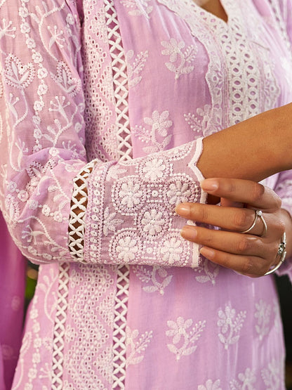 Women Ethnic Motifs Embroidered Cotton Kurta with Trousers & Dupatta