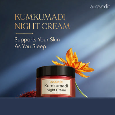 Auravedic Kumkumadi Oil Retinol Night Cream With Kumkumadi Tailam Niacinamide Cream For Pigmentation