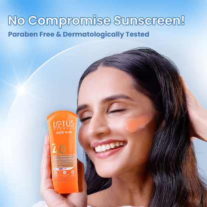 Lotus Herbals SafeSun 3in1 Matte Look Daily Sunscreen SPF 40 PA+++ ,Tinted & Dermatologically Free