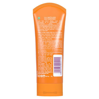Lotus Herbals Safesun 3In1 Matte Look Tinted Sunscreen SPF 40 PA+++ In Vivo Tested Matte Finish
