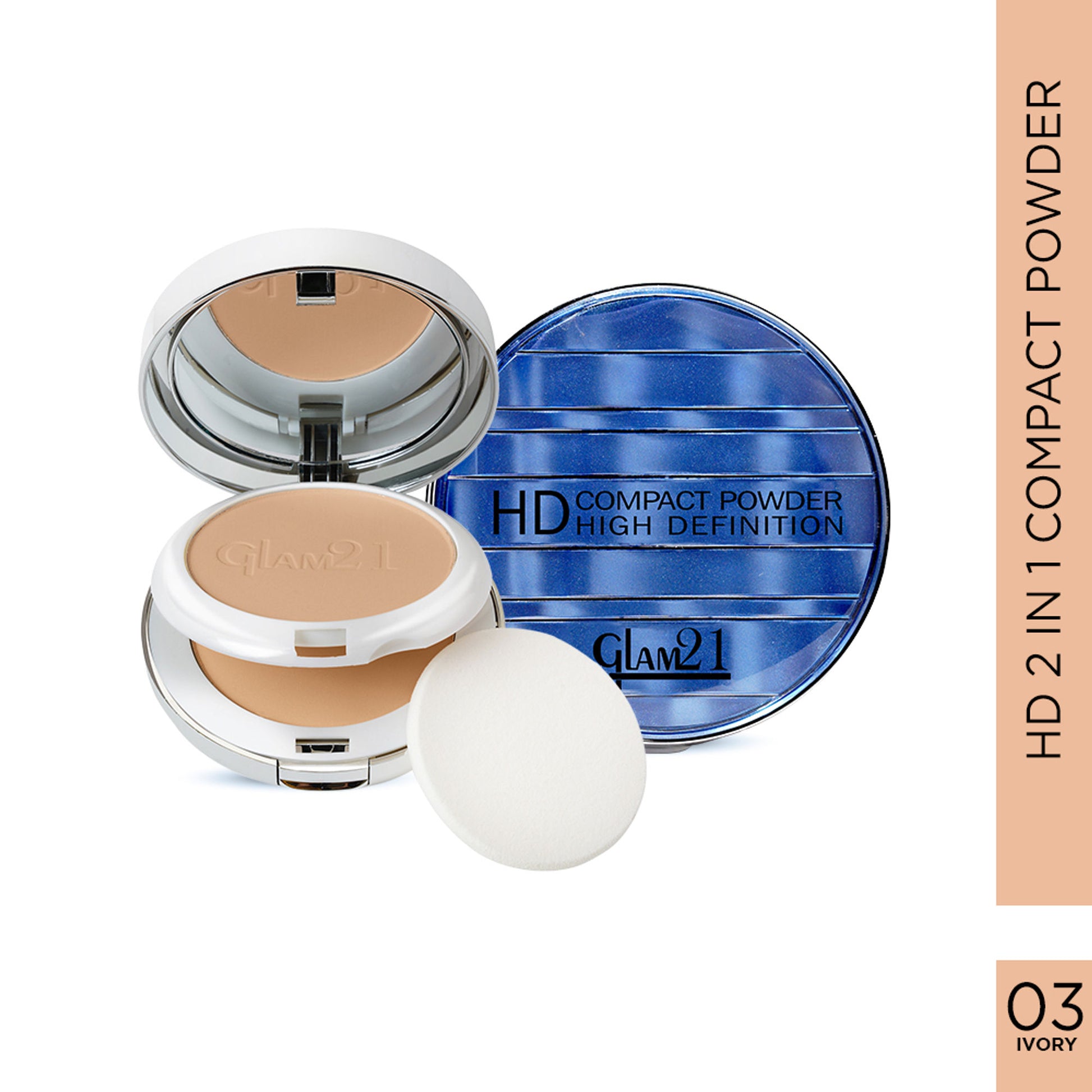 GLAM21 HD Compact Powder - Ivory