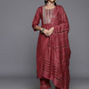 Dhiyona VA Women'sEthnic Motifs Yoke Design Zari Sequined Kurta with Trousers & Dupatta