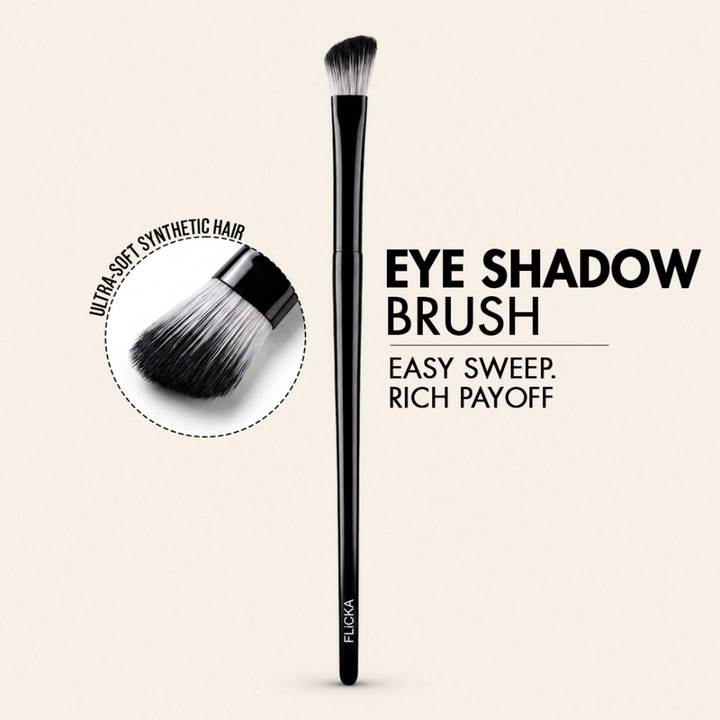 Flicka Professional Super Soft Dense Bristles Hd Finish For Eyes Makeup - 10 Eye Shadow Brush
