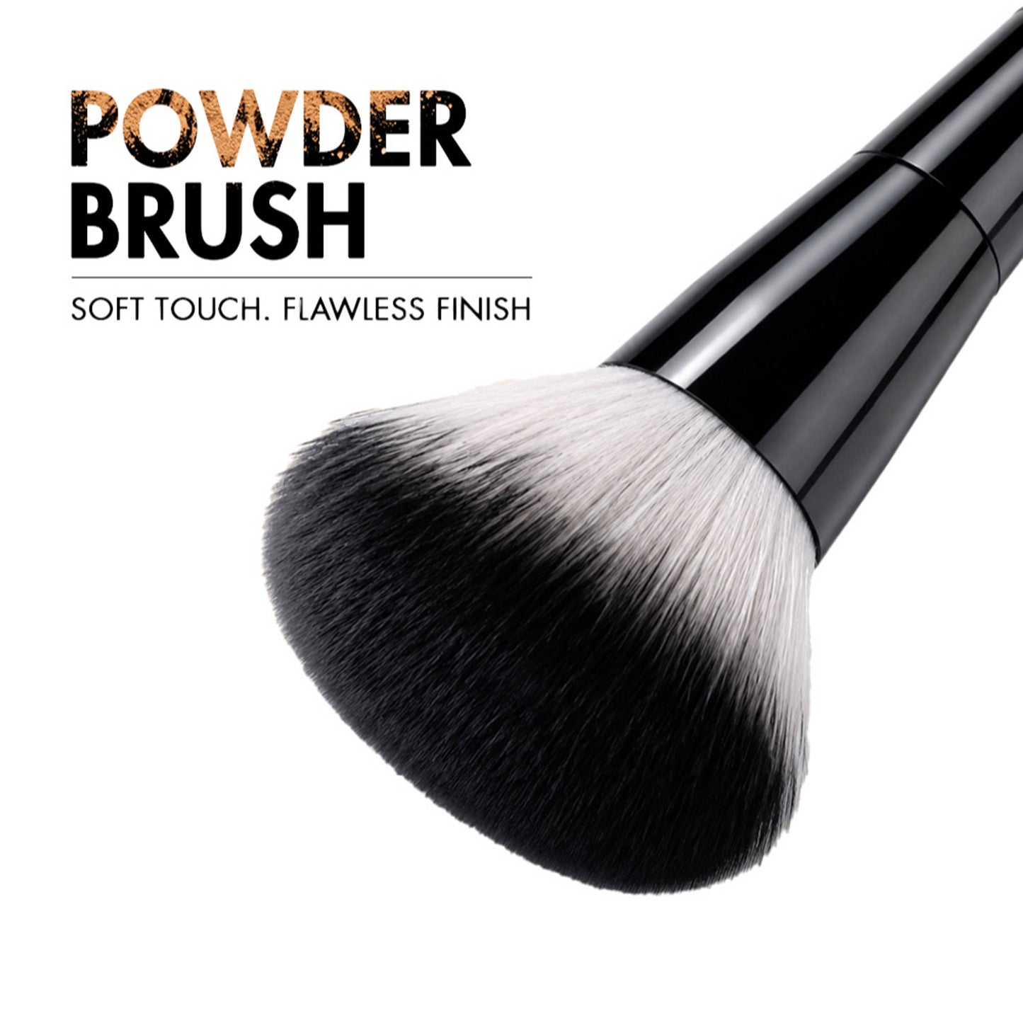 Flicka Professional Super Soft Dense Bristles Hd Finish For Face Makeup - 01 Powder Brush