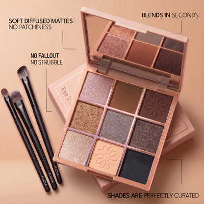 FLiCKA Eye Shadow Palette Intense Pigment Long Lasting Ultra Smooth - 01 Bridal Glam