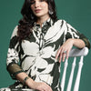 Indyancart IE Floral Printed Sequinned Kurta with Trousers