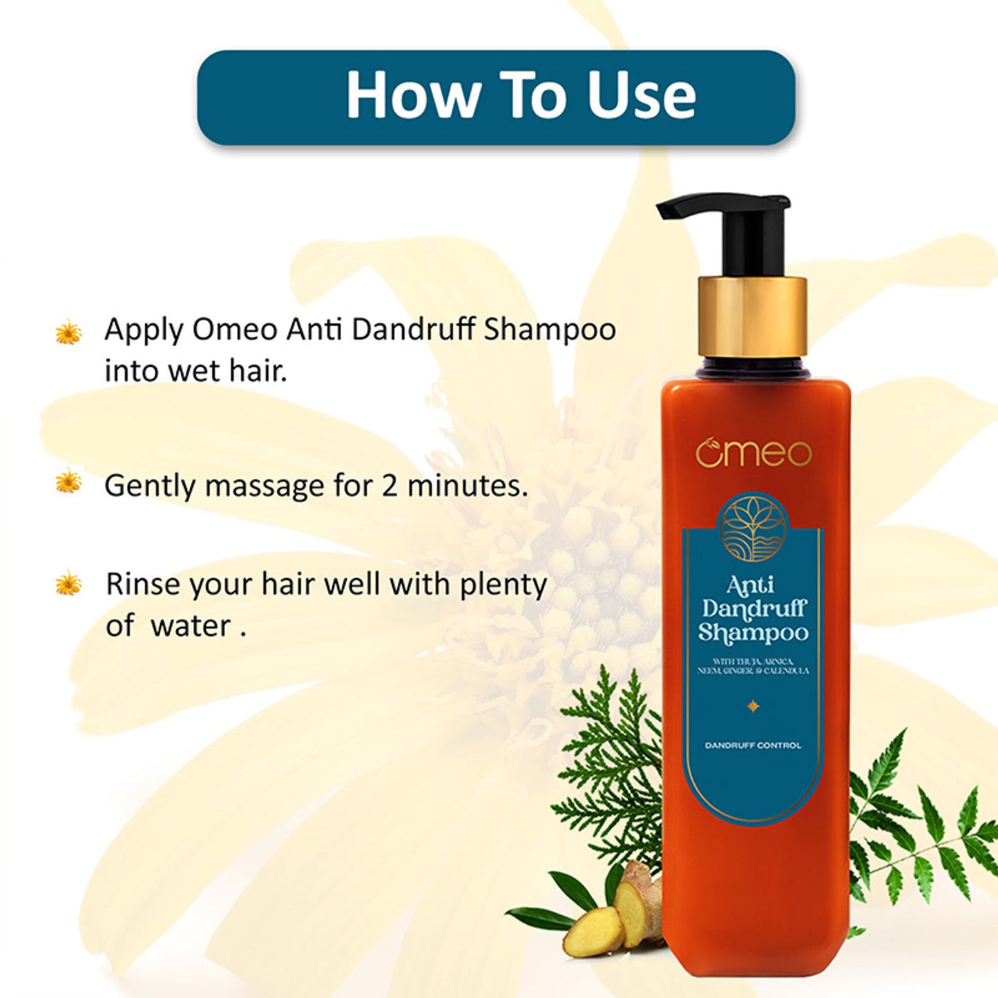 Omeo Anti Dandruff Shampoo With Green Natural Anti Dandruff Agent - Propanediol Caprylate