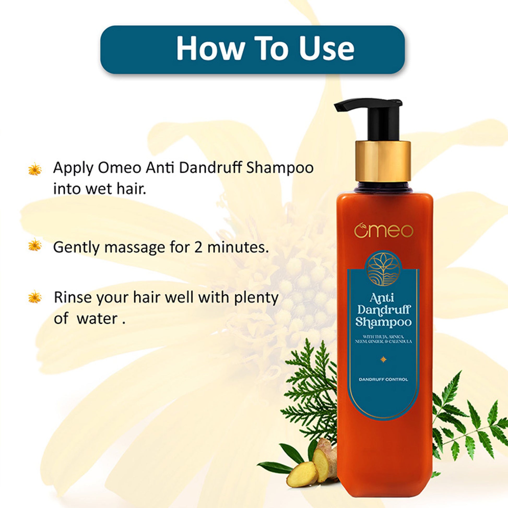 Omeo Anti Dandruff Shampoo With Green Natural Anti Dandruff Agent - Propanediol Caprylate