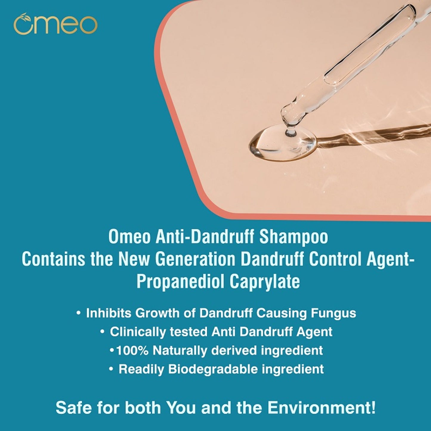 Omeo Anti Dandruff Shampoo With Green Natural Anti Dandruff Agent - Propanediol Caprylate