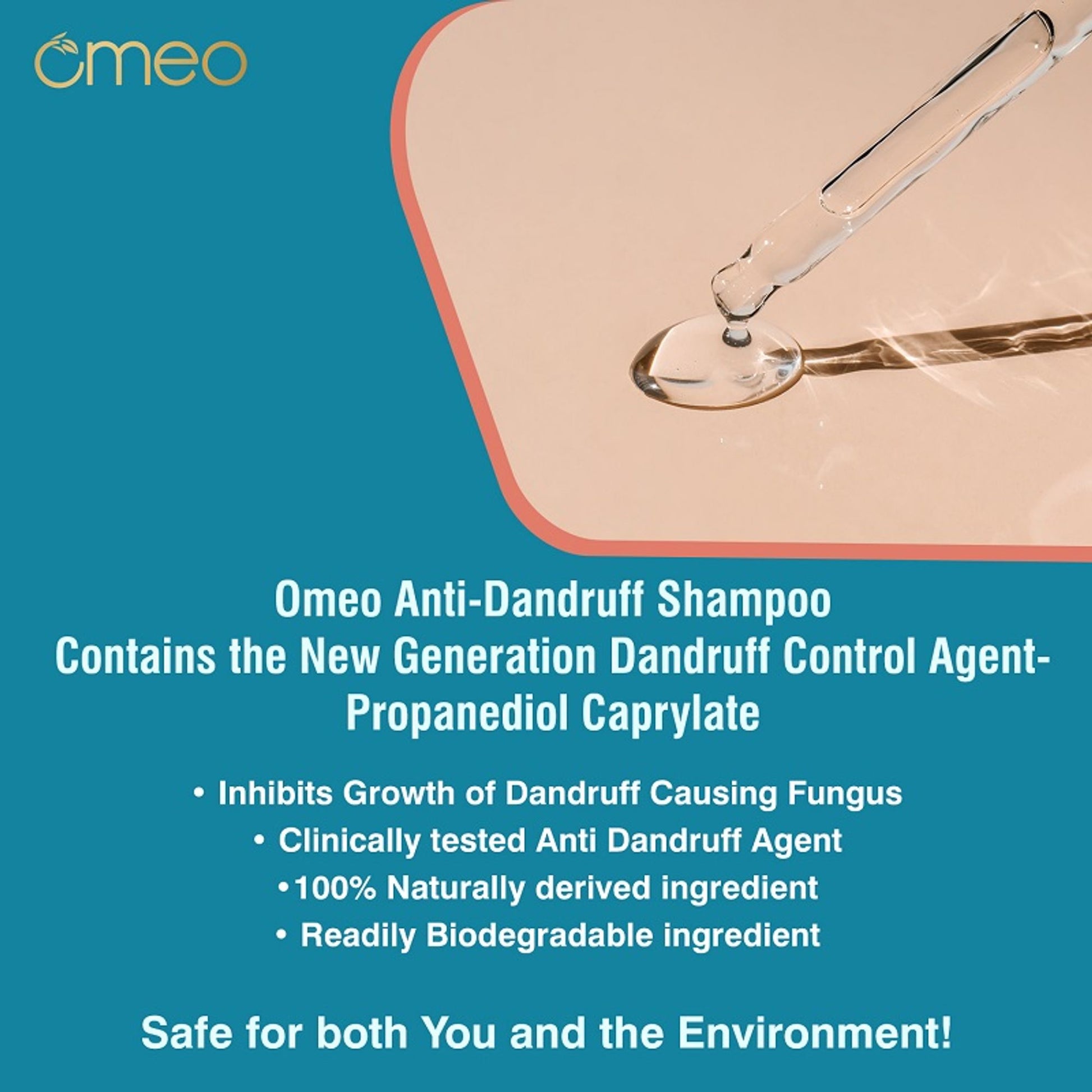 Omeo Anti Dandruff Shampoo With Green Natural Anti Dandruff Agent - Propanediol Caprylate