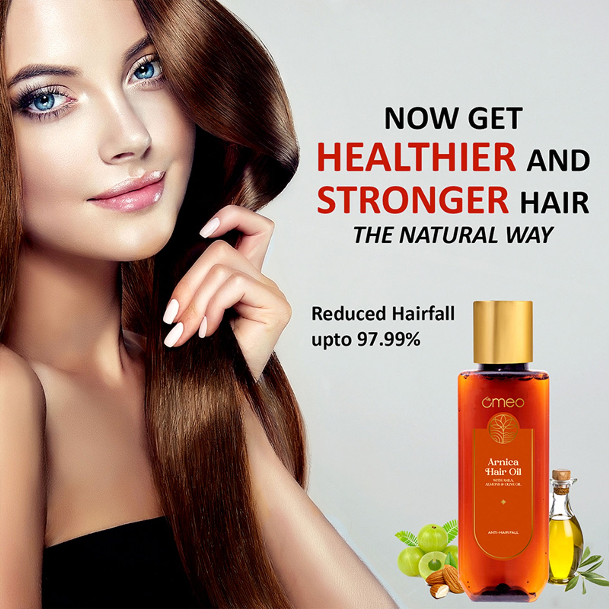 Omeo Arnica Hair Oil With Amla & Almond Oil Extract - Anti Hairfall, Prevents Hair Fall & Promotes Hair Growth