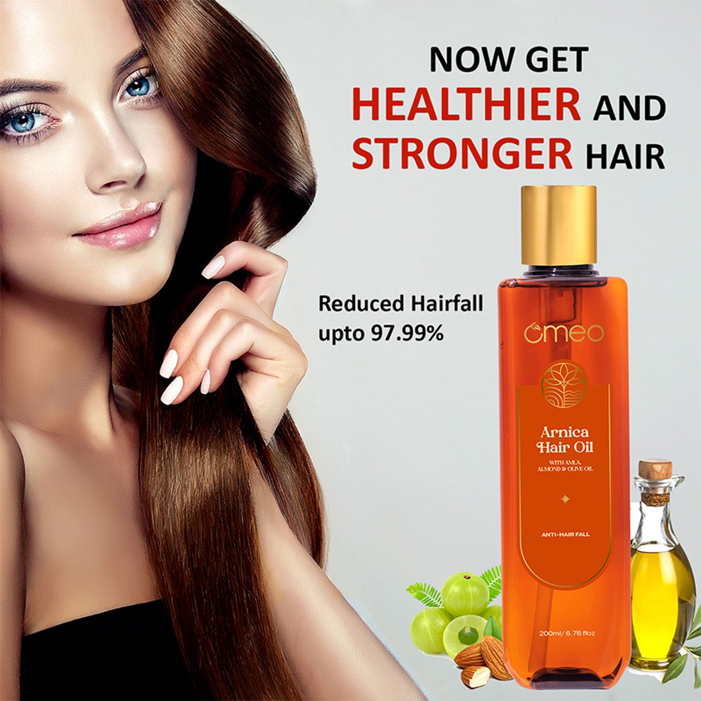 Omeo Arnica Hair Oil With Amla & Almond Oil Extract - Anti Hairfall, Prevents Hair Fall & Promotes Hair Growth