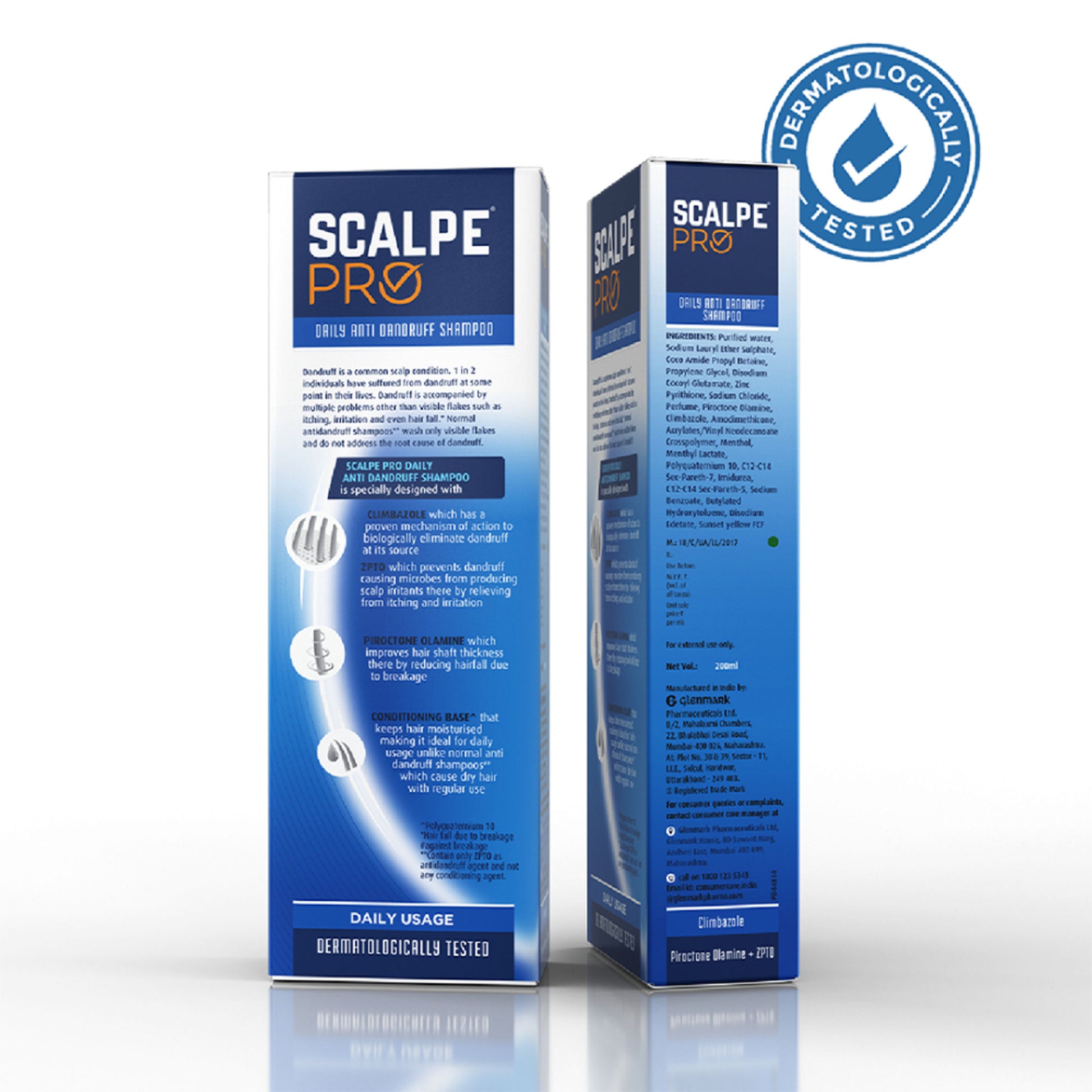 Scalpe Pro Daily Use Anti-dandruff shampoo with Climbazole & ZPTO for dandruff free scalpe