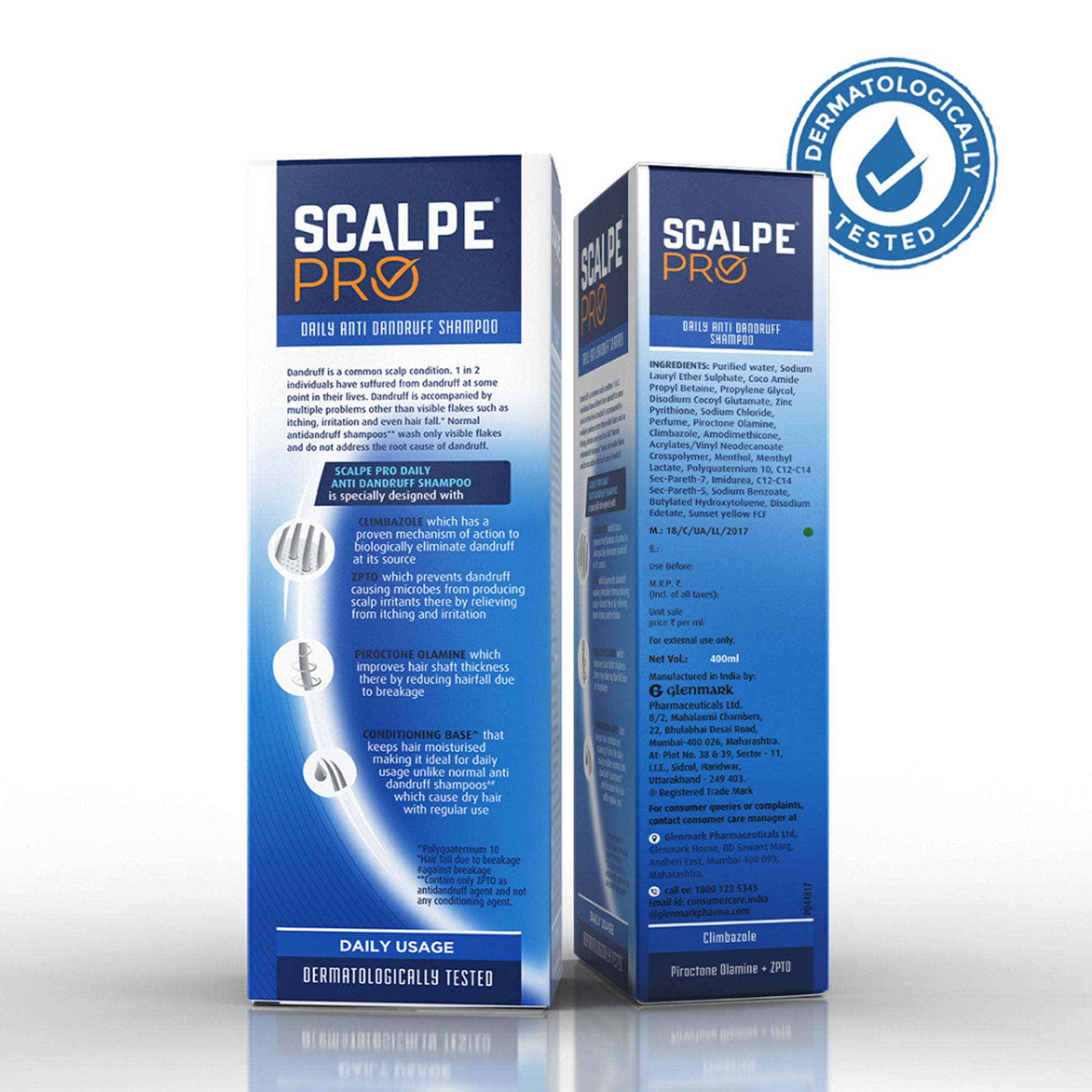 Scalpe Pro Daily Use Anti-dandruff shampoo with Climbazole & ZPTO for dandruff free scalpe