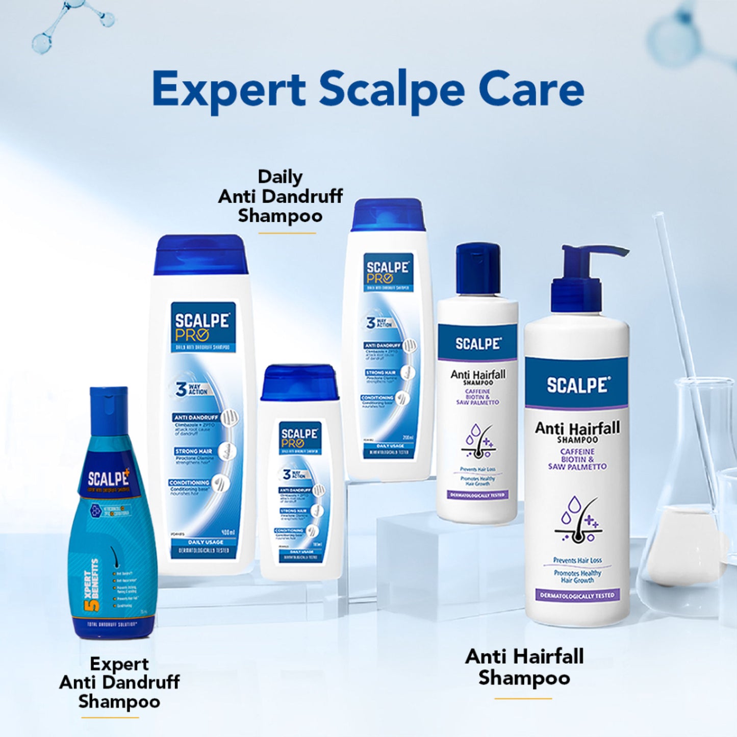 Scalpe Pro Daily Use Anti-dandruff shampoo with Climbazole & ZPTO for dandruff free scalpe