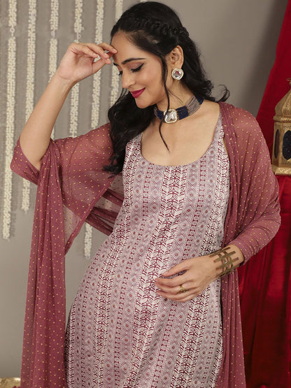 Indyancart VA Women'sEmbroidered Regular Kurta With Trousers & Dupatta