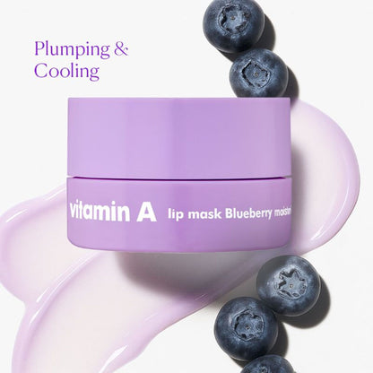 The Face Shop Vitamin Korean Lip Sleeping Mask for Dark, Dry, Pigmented Lips - Blueberry