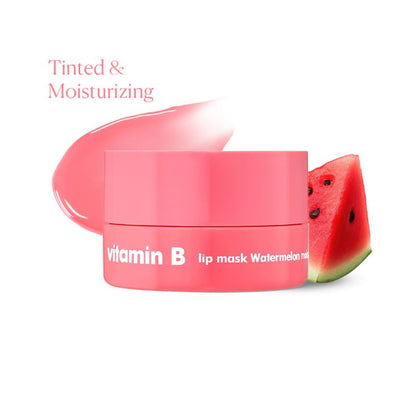 The Face Shop Vitamin Korean Lip Sleeping Mask for Dark, Dry, Pigmented Lips - Watermelon