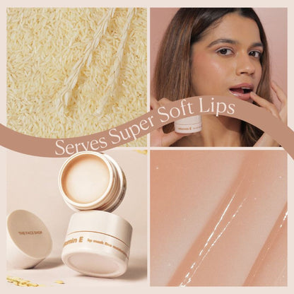 The Face Shop Vitamin Korean Lip Sleeping Mask for Dark, Dry, Pigmented Lips - Rice