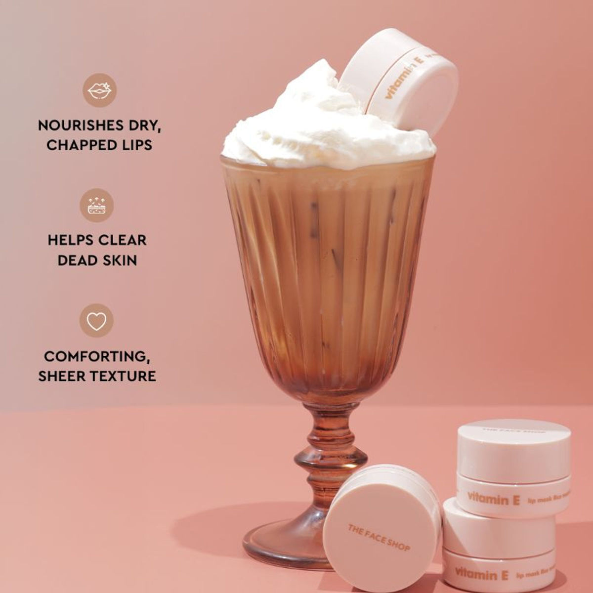 The Face Shop Vitamin Korean Lip Sleeping Mask for Dark, Dry, Pigmented Lips - Rice