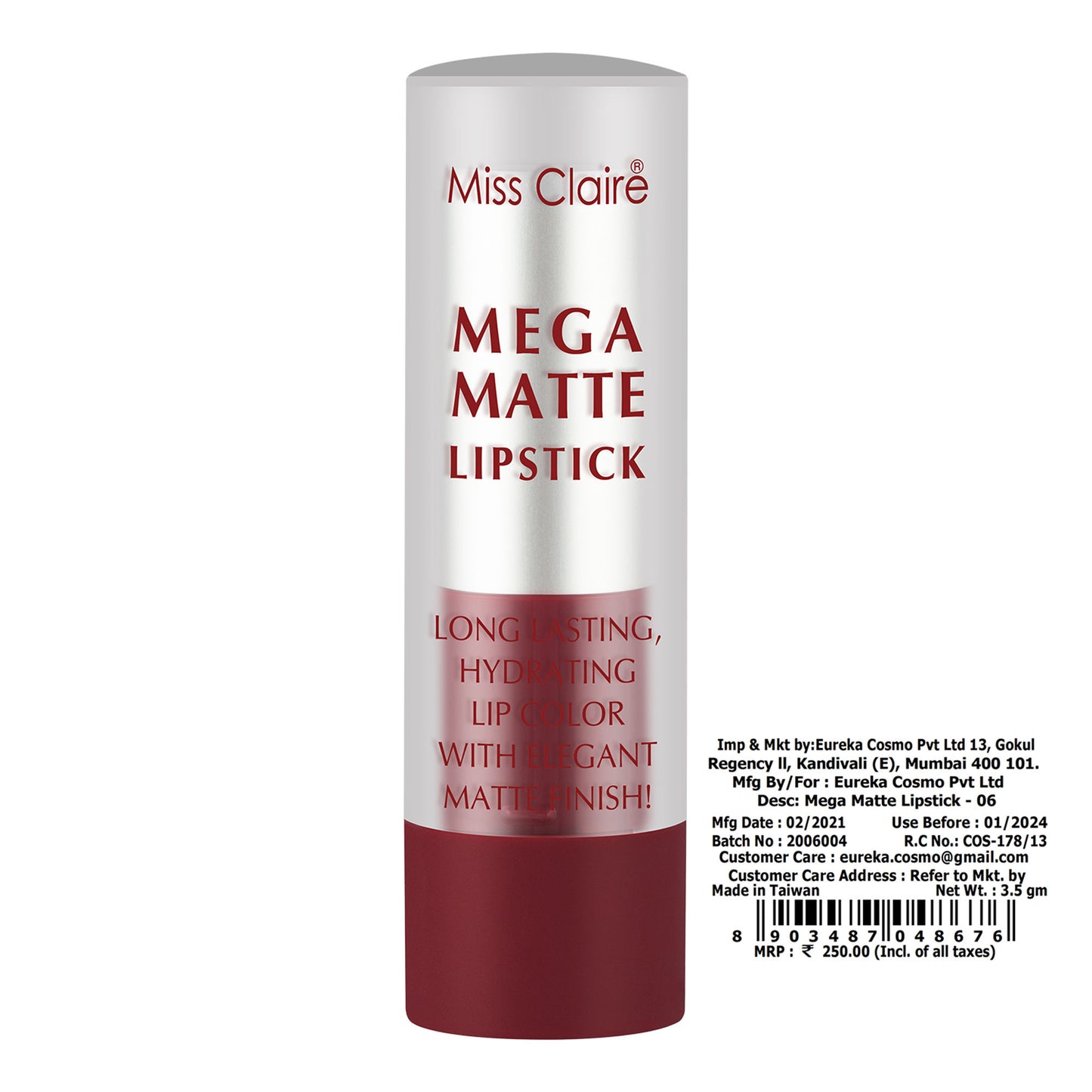 Miss Claire Mega Matte Lipstick - 6