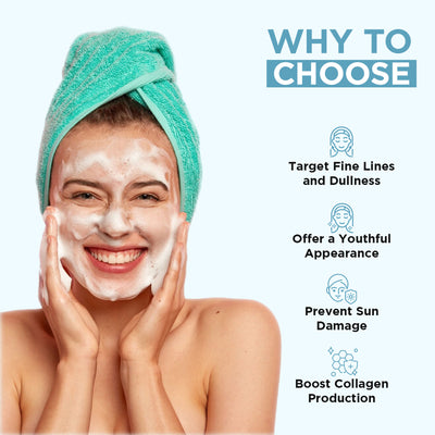 Orgatre Anti-Aging Face Wash With Rice Water, Collagen, Hyaluronic Acid & Retinol For Youthful Skin