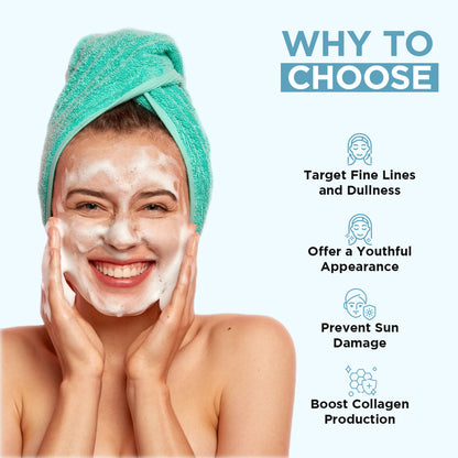 Orgatre Anti-Aging Face Wash With Rice Water, Collagen, Hyaluronic Acid & Retinol For Youthful Skin