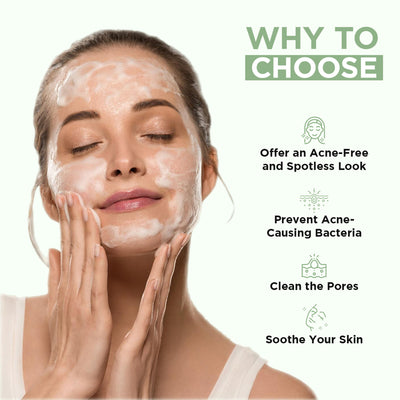 Orgatre 2% Salicylic Acid & Niacinamide Acne Clear Face Wash With Tea Tree For Acne-Prone Skin