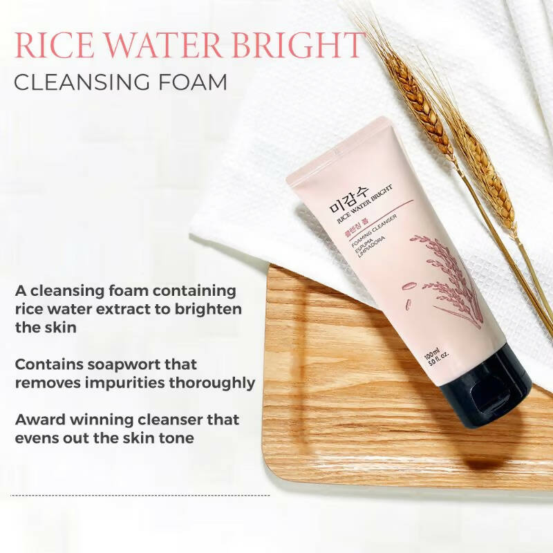 The Face Shop Rice Water Bright Foaming Cleanser - Indyancart