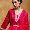 Dhiyona VA Women's Bandhani Printed Regular Kurta with Trousers & With Dupatta