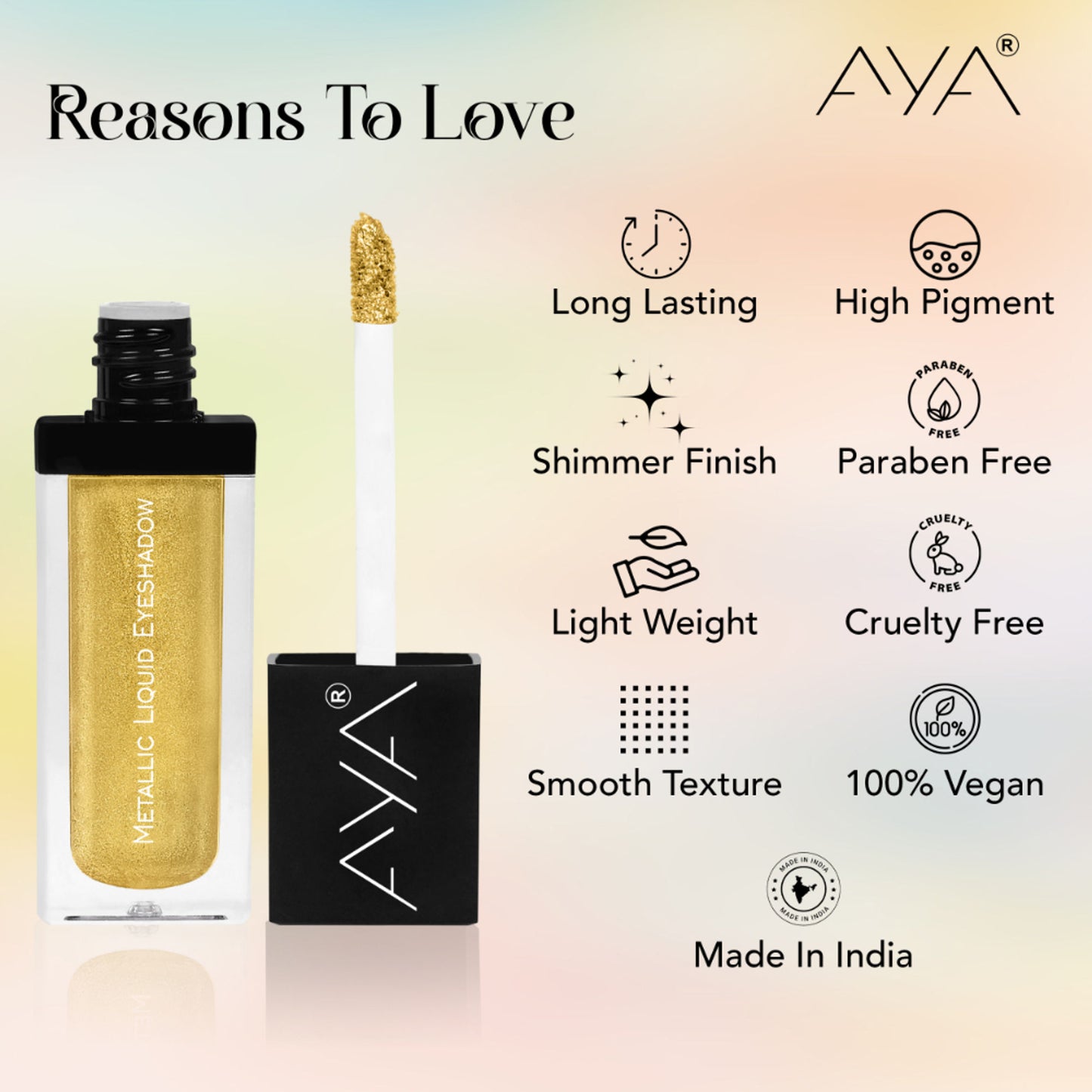 AYA Metallic Liquid Eyeshadow - 01 Golden Fireworks